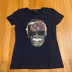 Stan Lee Face Marvel Characters Tee Avengers Head Short Sleeve Shirt Size Small